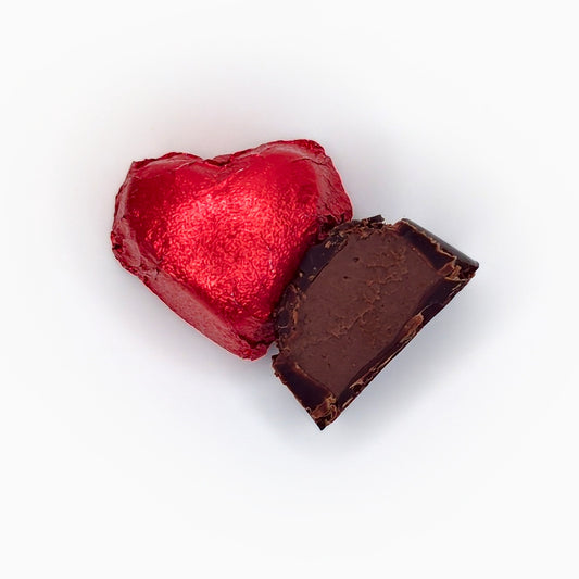 75% chocolate-hazelnut heart